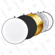 If you just want to redirect ambient light onto your subject, a set of reflectors like this is an affordable and easy lighting solution, no batteries required.